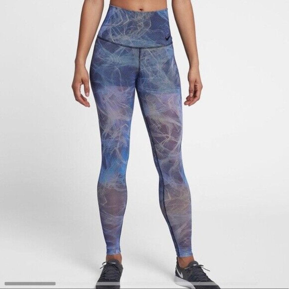NEW NIKE Women's BASE LAYER 7/8 compression mesh tights Plus1X, interior shorts